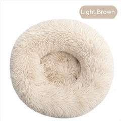 Plush Round Pet Bed for Cats & Dogs – product view 2