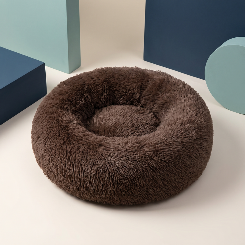 Plush Round Pet Bed for Cats and Dogs – MummaV Pet Co.